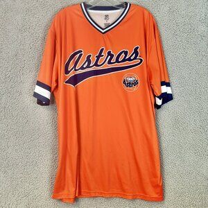Houston Astros Dri Fit‎ T-shirt Jersey Sizw 2XL Orange Cooperstown Collection